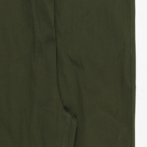 Marks and Spencer Womens Green Cotton Jegging Jeans Size 18 L27 in Regular - Elastic Waist