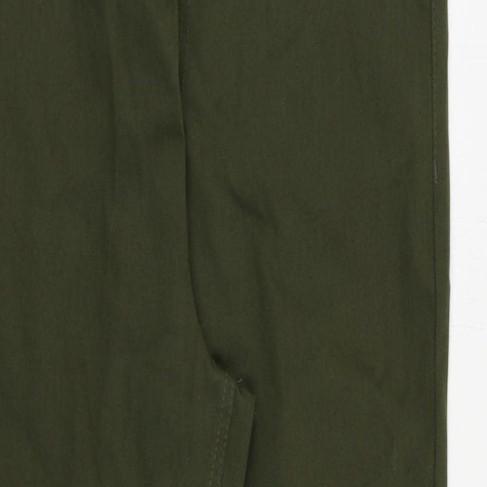 Marks and Spencer Womens Green Cotton Jegging Jeans Size 18 L27 in Regular - Elastic Waist