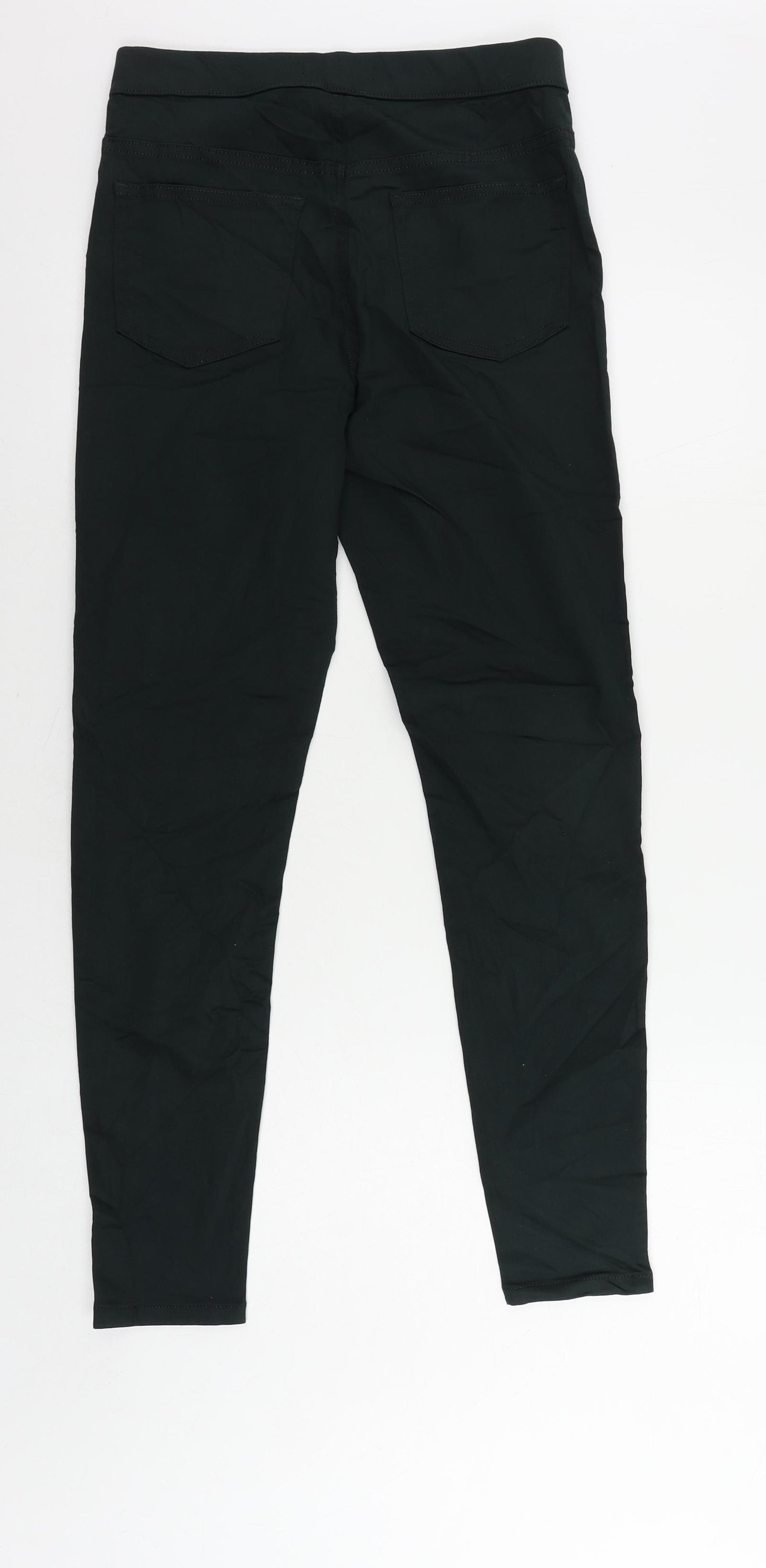 Marks and Spencer Womens Green Cotton Jegging Jeans Size 10 L28 in Regular - Elastic Waist