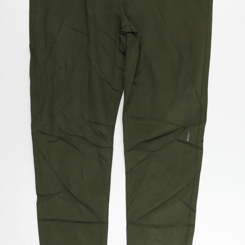 Marks and Spencer Womens Green Cotton Jegging Jeans Size 16 L30 in Regular - Elastic Waist