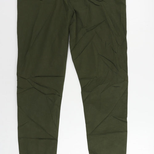 Marks and Spencer Womens Green Cotton Jegging Jeans Size 16 L30 in Regular - Elastic Waist