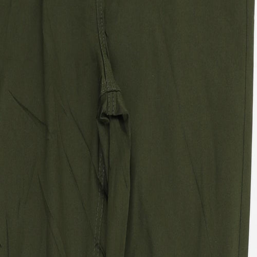 Marks and Spencer Womens Green Cotton Jegging Jeans Size 16 L30 in Regular - Elastic Waist