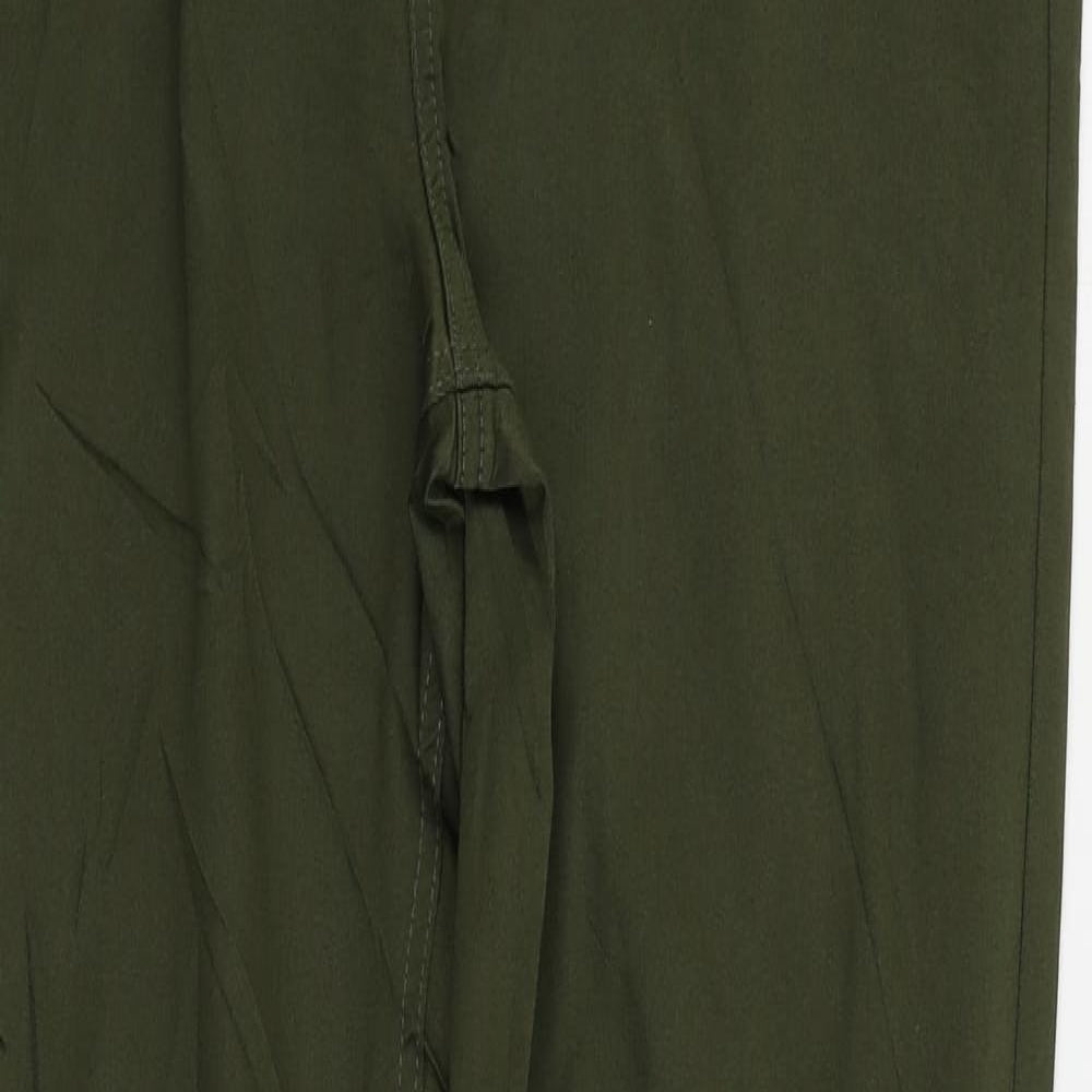 Marks and Spencer Womens Green Cotton Jegging Jeans Size 16 L30 in Regular - Elastic Waist