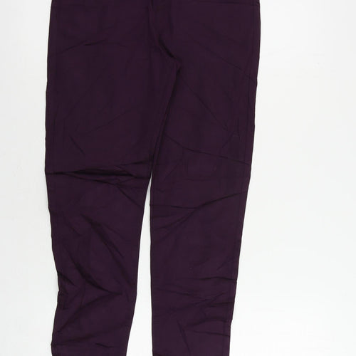 Marks and Spencer Womens Purple Cotton Jegging Jeans Size 10 L26 in Regular - Elastic Waist