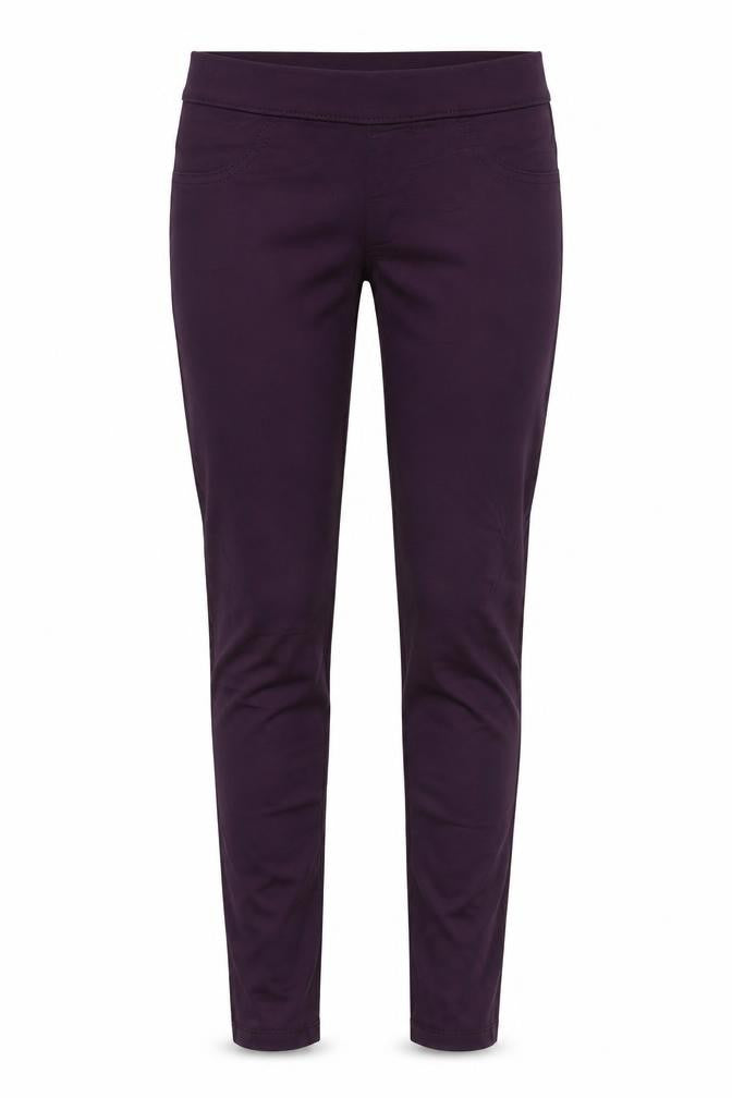 Marks and Spencer Womens Purple Cotton Jegging Jeans Size 10 L26 in Regular - Elastic Waist