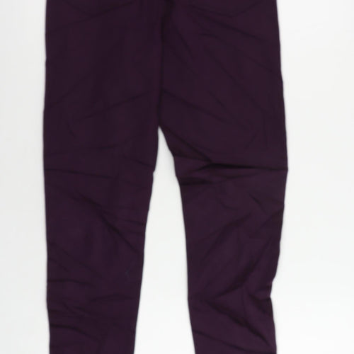 Marks and Spencer Womens Purple Cotton Jegging Jeans Size 10 L26 in Regular - Elastic Waist