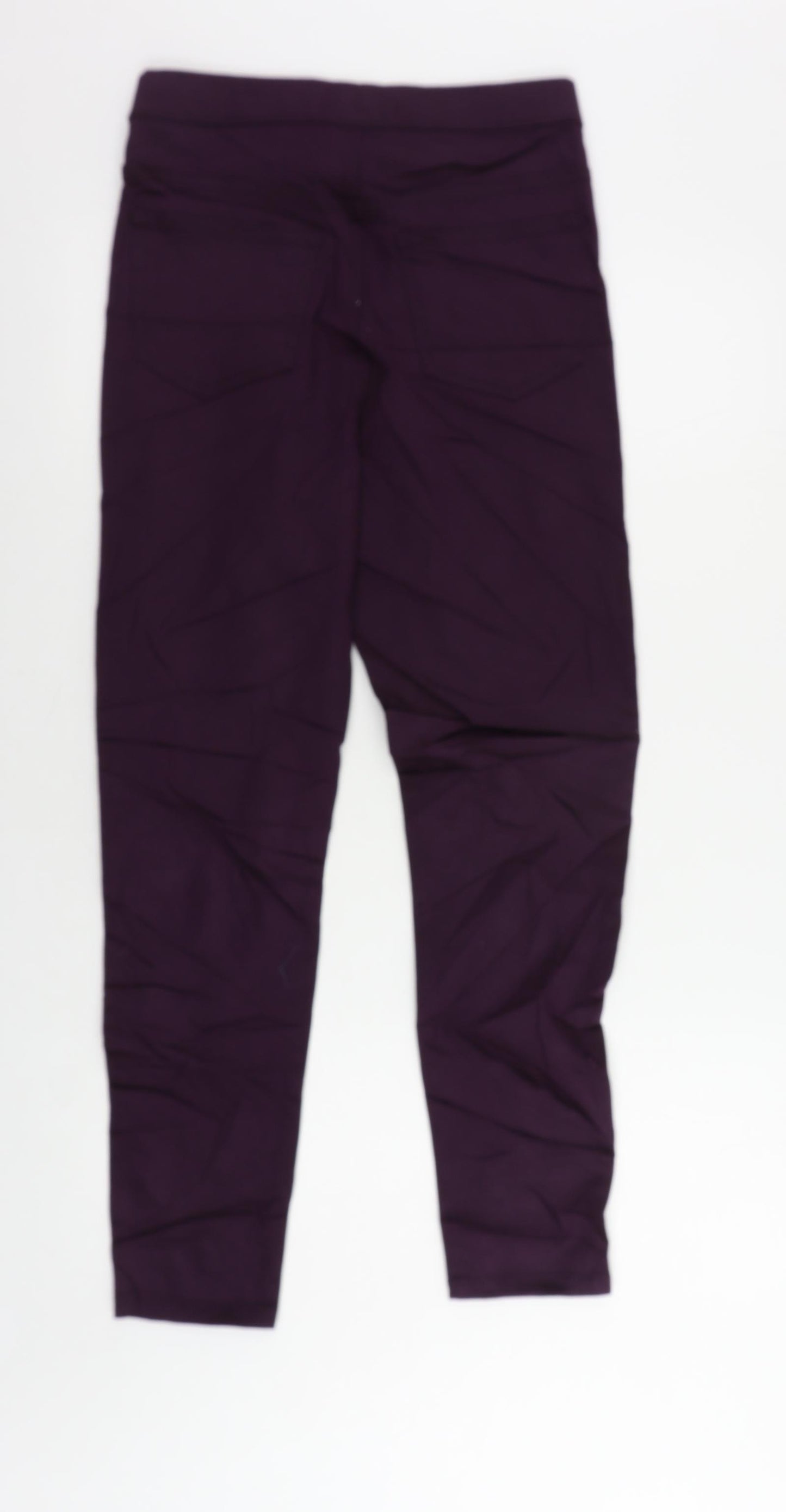 Marks and Spencer Womens Purple Cotton Jegging Jeans Size 10 L26 in Regular - Elastic Waist