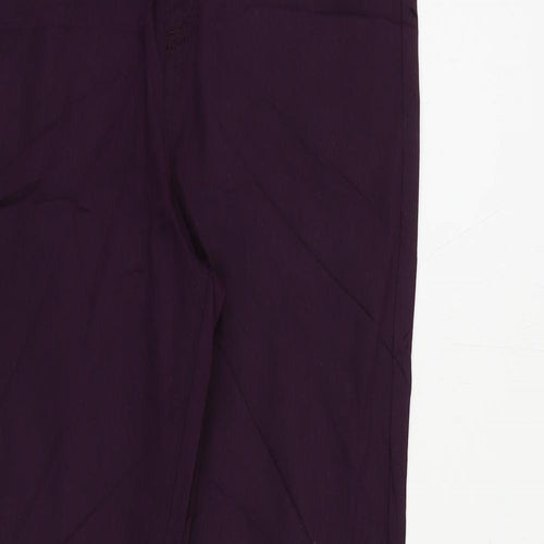 Marks and Spencer Womens Purple Cotton Jegging Jeans Size 10 L26 in Regular - Elastic Waist