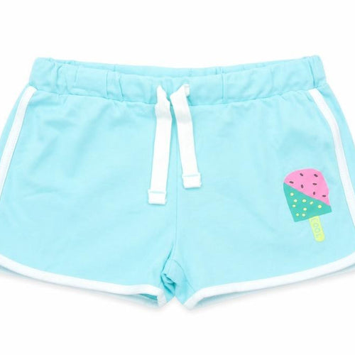 Marks and Spencer Girls Blue Cotton Bermuda Shorts Size 5-6 Years Regular Drawstring