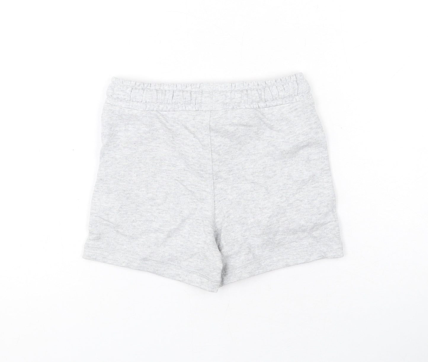 Marks and Spencer Boys Grey Cotton Sweat Shorts Size 2-3 Years Regular Drawstring