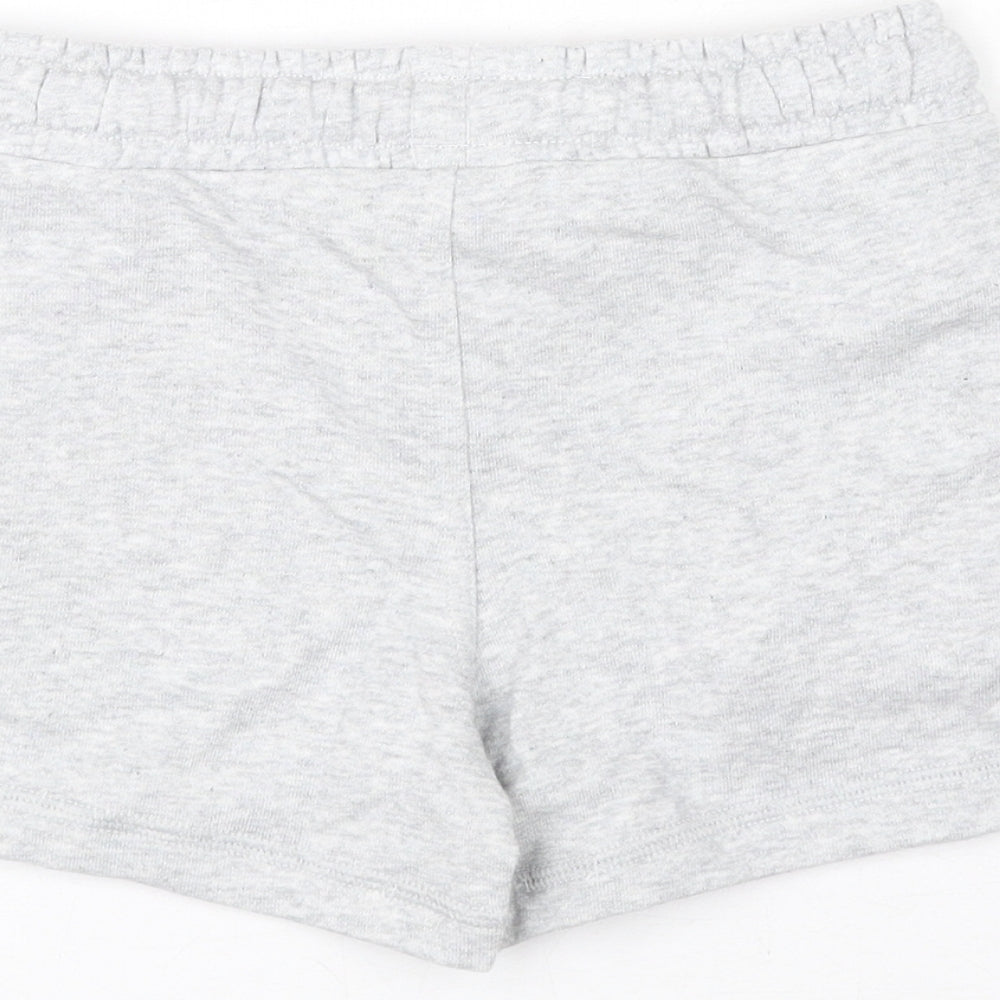 Marks and Spencer Boys Grey Cotton Sweat Shorts Size 2-3 Years Regular Drawstring