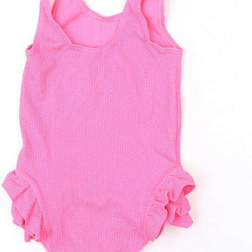 Marks and Spencer Girls Pink Polyester Bodysuit One-Piece Size 2-3 Years L7 in Pullover