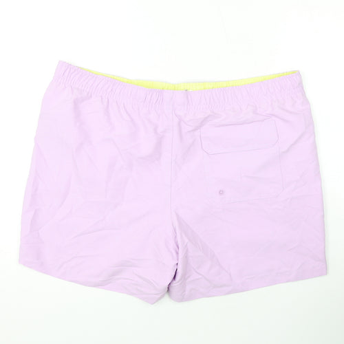 Marks and Spencer Mens Purple Polyester Bermuda Shorts Size 2XL L6 in Regular Drawstring - Swim Shorts