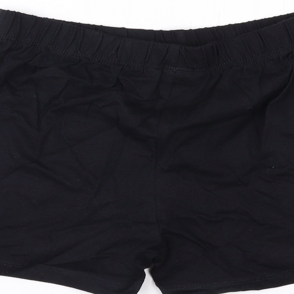 Marks and Spencer Boys Black Cotton Sweat Shorts Size 11-12 Years Regular - Pokemon