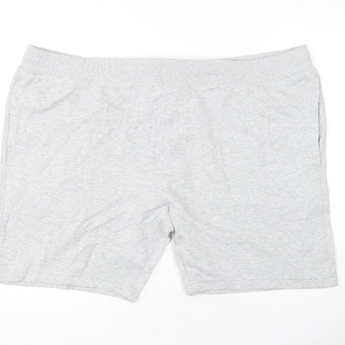 Autograph Mens Grey Cotton Sweat Shorts Size 3XL L8 in Regular Drawstring