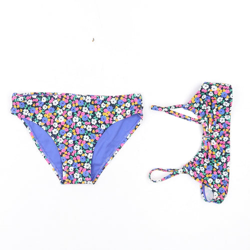 Marks and Spencer Girls Multicoloured Flecked Polyamide Bodysuit Outfit/Set Size 6-7 Years Pullover - Bikini Set
