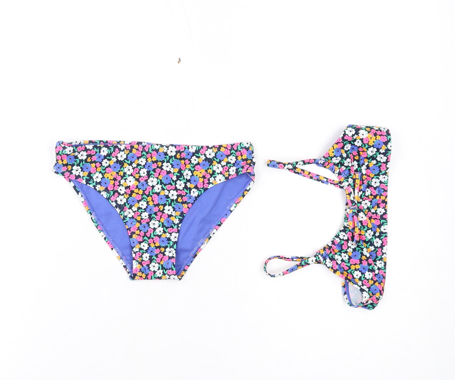 Marks and Spencer Girls Multicoloured Flecked Polyamide Bodysuit Outfit/Set Size 6-7 Years Pullover - Bikini Set