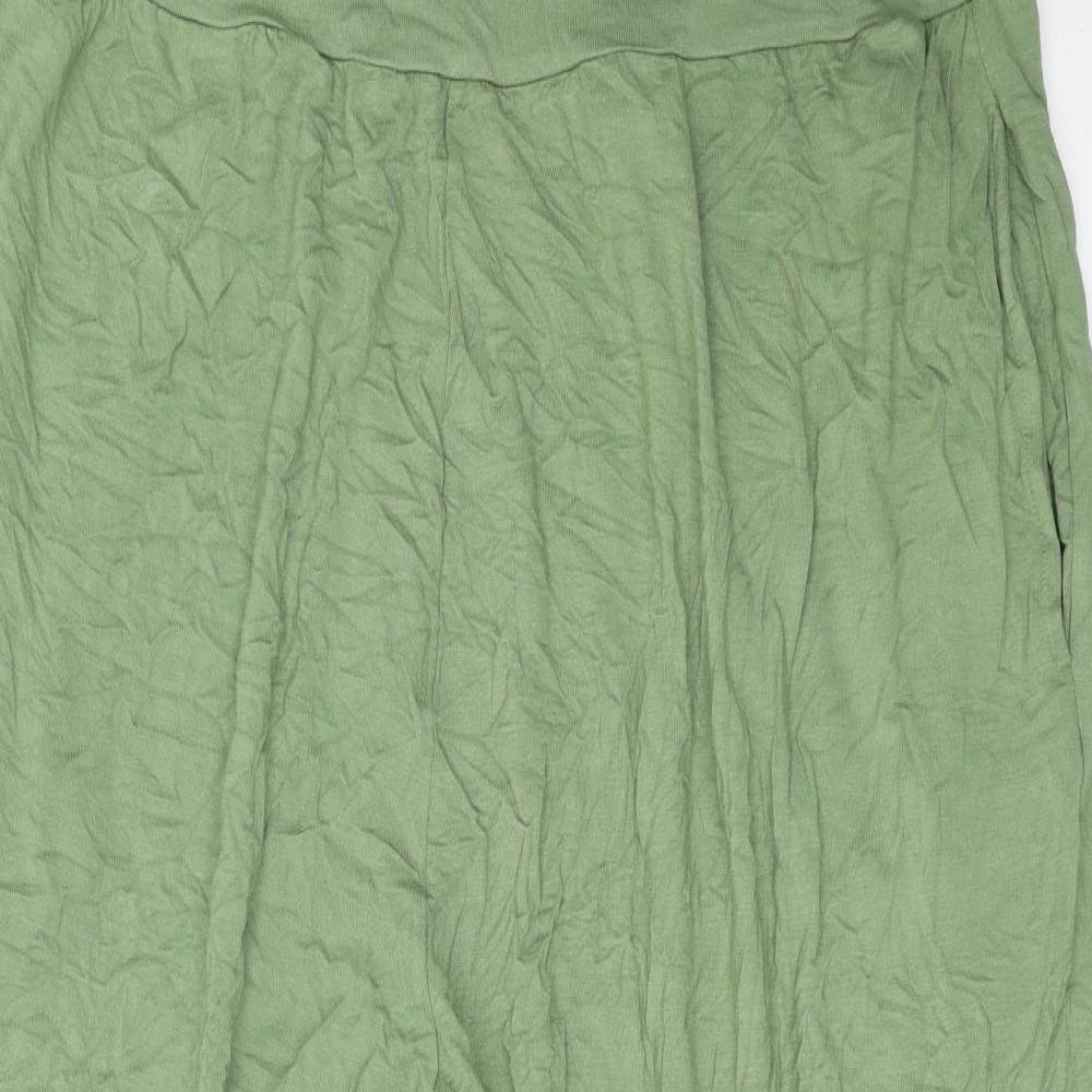 Marks and Spencer Womens Green Viscose Harem Trousers Size 22 L22 in Regular