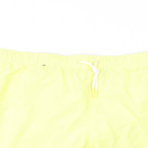 Marks and Spencer Mens Yellow Polyester Bermuda Shorts Size 3XL L10 in Regular Drawstring - Swim Shorts