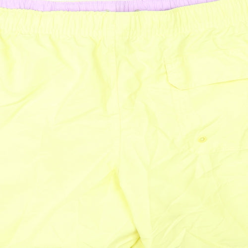 Marks and Spencer Mens Yellow Polyester Bermuda Shorts Size 3XL L10 in Regular Drawstring - Swim Shorts