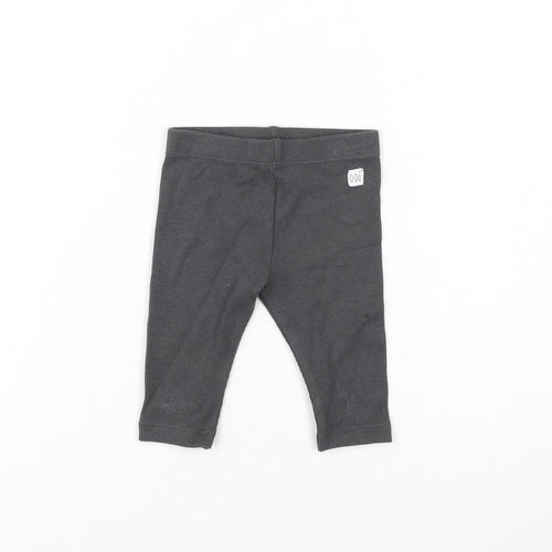 Marks and Spencer Baby Grey Cotton Jogger Leggings Size 0-3 Months Pullover