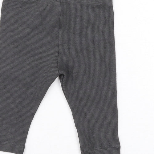 Marks and Spencer Baby Grey Cotton Jogger Leggings Size 0-3 Months Pullover