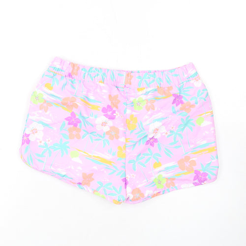 Marks and Spencer Girls Purple Polyester Bermuda Shorts Size 11-12 Years Regular Drawstring