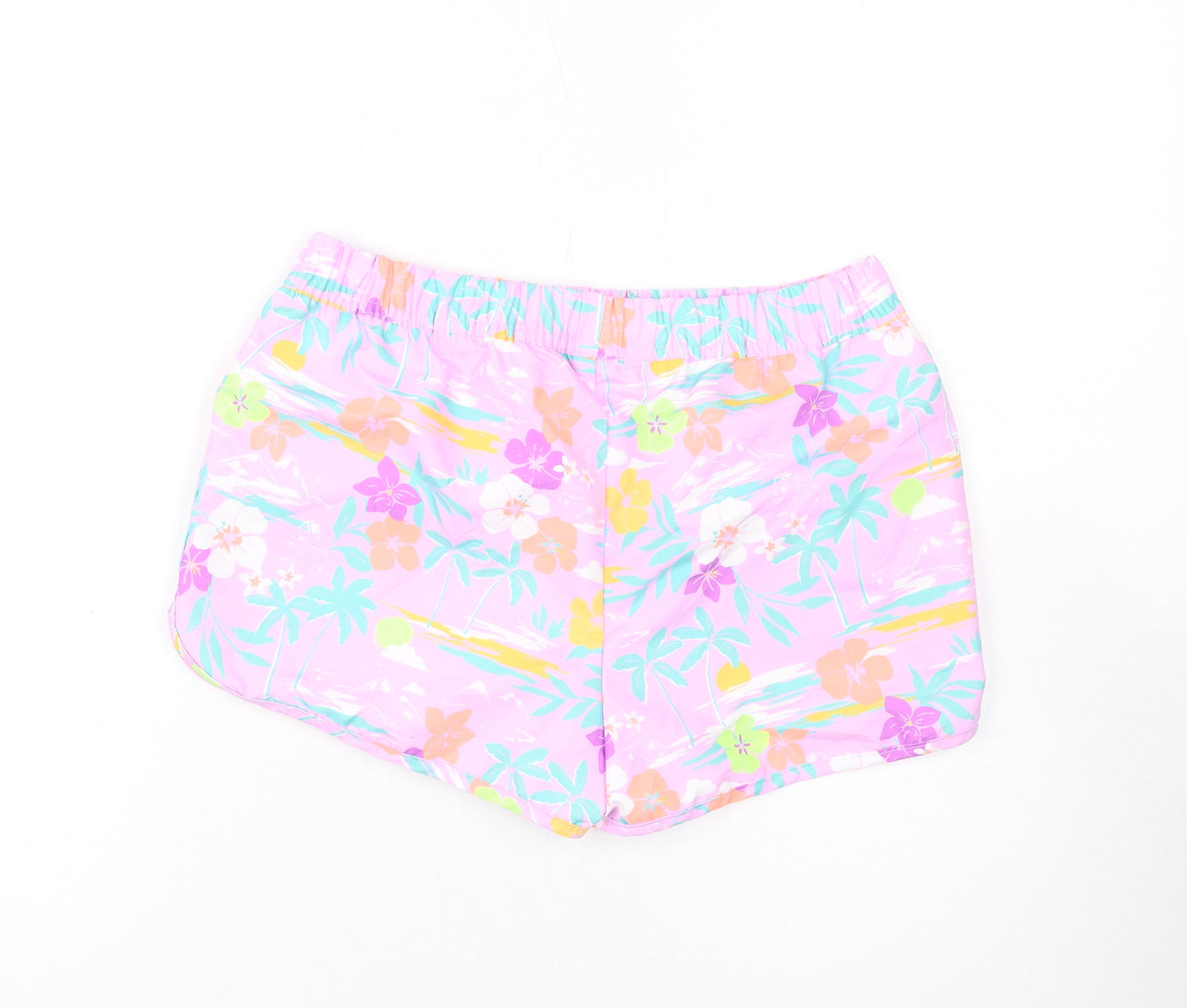 Marks and Spencer Girls Purple Polyester Bermuda Shorts Size 11-12 Years Regular Drawstring