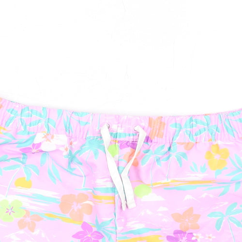 Marks and Spencer Girls Purple Polyester Bermuda Shorts Size 11-12 Years Regular Drawstring