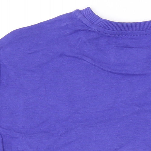 Marks and Spencer Boys Purple Cotton Basic T-Shirt Size 8-9 Years Round Neck Pullover - Marvel, Avengers