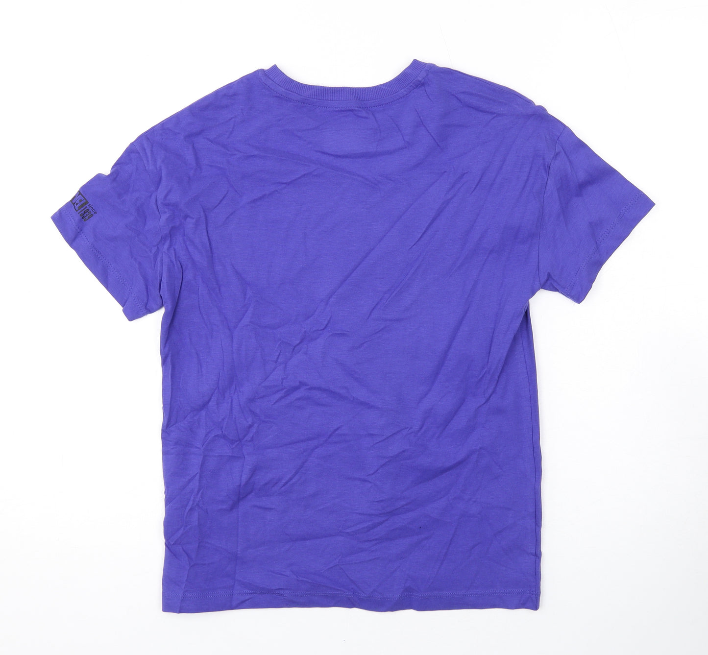 Marks and Spencer Boys Purple Cotton Basic T-Shirt Size 10-11 Years Round Neck Pullover - Marvel, Avengers