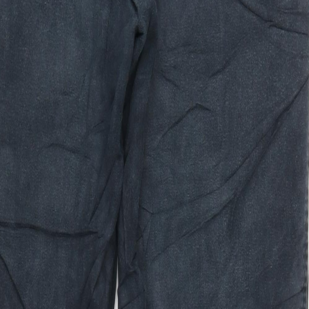 GANT Mens Blue Cotton Trousers Size 35 in L36 in Regular Zip