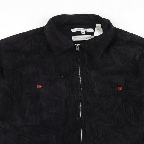 Bellfield Mens Black Jacket Size M Zip