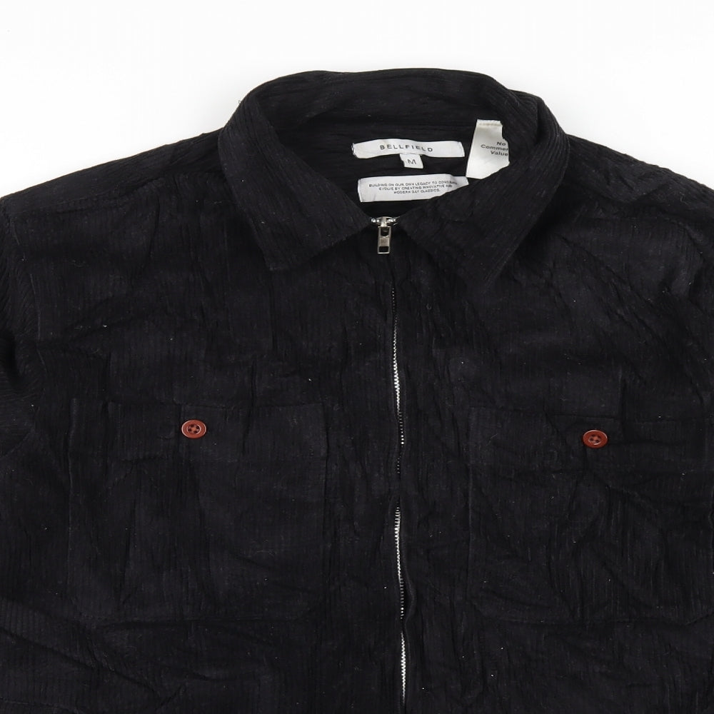 Bellfield Mens Black Jacket Size M Zip