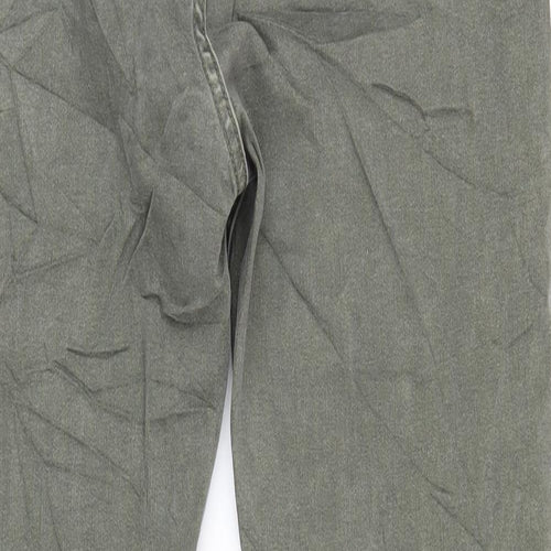 Per Una Womens Green Cotton Skinny Jeans Size 14 L30 in Regular Zip