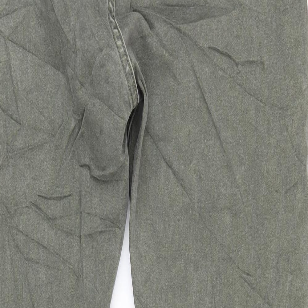 Per Una Womens Green Cotton Skinny Jeans Size 14 L30 in Regular Zip