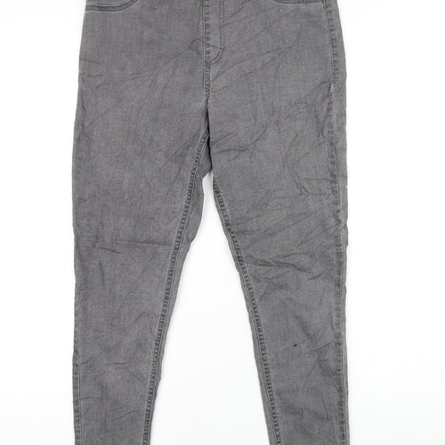 Marks and Spencer Womens Grey Cotton Jegging Jeans Size 12 L27 in Regular