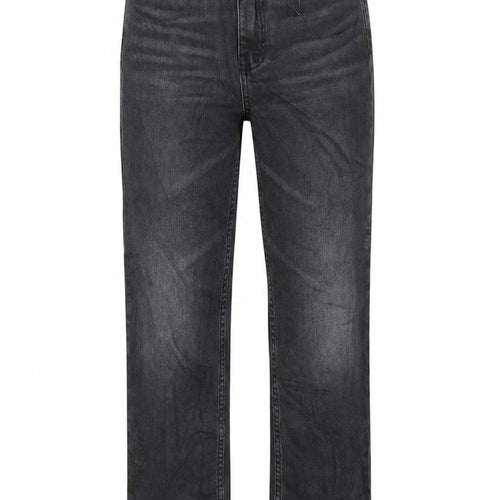Marks and Spencer Womens Grey Cotton Straight Jeans Size 8 L28 in Regular Zip