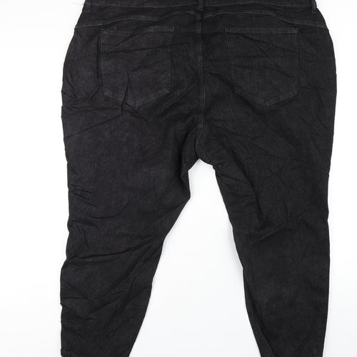 Marks and Spencer Womens Black Cotton Skinny Jeans Size 30 L26 in Regular Zip