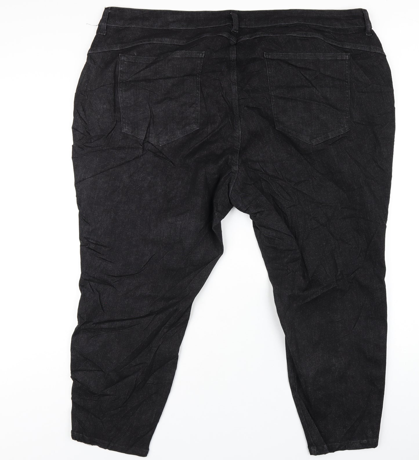 Marks and Spencer Womens Black Cotton Skinny Jeans Size 30 L26 in Regular Zip