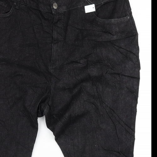 Marks and Spencer Womens Black Cotton Skinny Jeans Size 30 L26 in Regular Zip