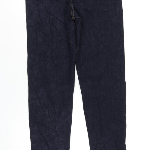Marks and Spencer Womens Blue Cotton Skinny Jeans Size 6 L31 in Regular Zip