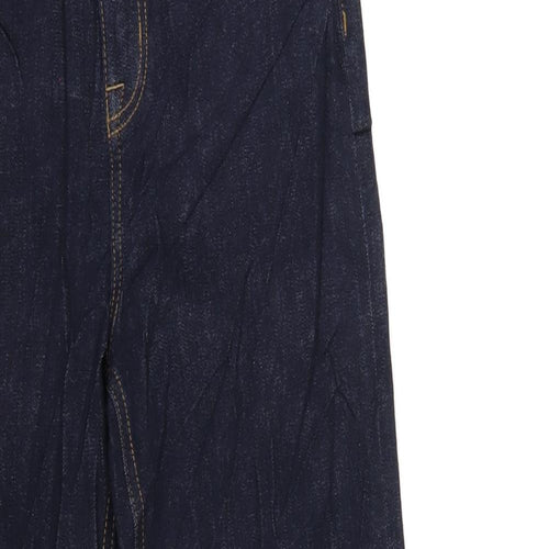 Marks and Spencer Womens Blue Cotton Skinny Jeans Size 6 L31 in Regular Zip