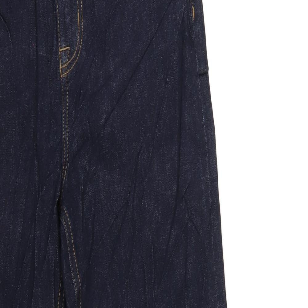 Marks and Spencer Womens Blue Cotton Skinny Jeans Size 6 L31 in Regular Zip