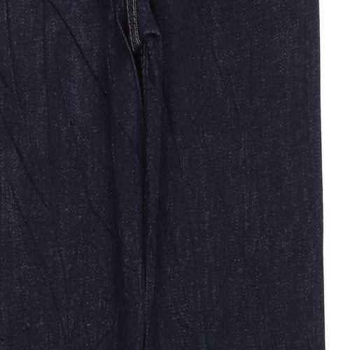 Marks and Spencer Womens Blue Cotton Skinny Jeans Size 6 L31 in Regular Zip