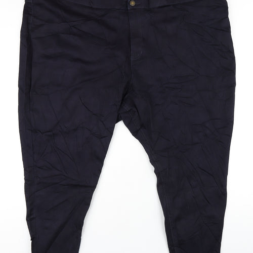 Marks and Spencer Womens Blue Cotton Skinny Jeans Size 32 in L27 in Regular Zip