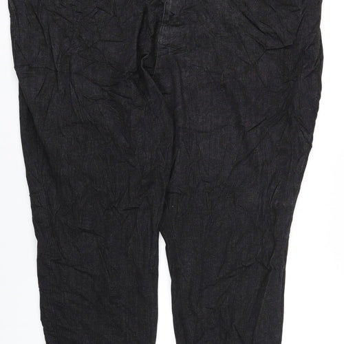 Marks and Spencer Womens Black Cotton Skinny Jeans Size 32 in L30 in Regular Zip