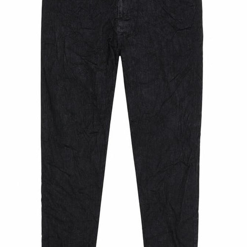 Marks and Spencer Womens Black Cotton Skinny Jeans Size 32 in L30 in Regular Zip