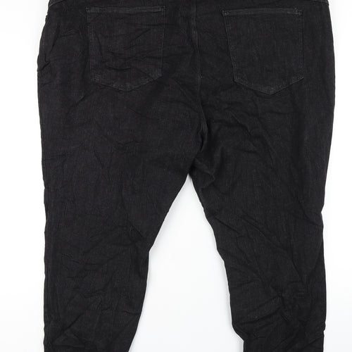 Marks and Spencer Womens Black Cotton Skinny Jeans Size 32 in L26 in Regular Zip