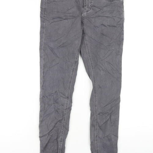 Golddigga Womens Grey Cotton Skinny Jeans Size 10 L29 in Regular Zip